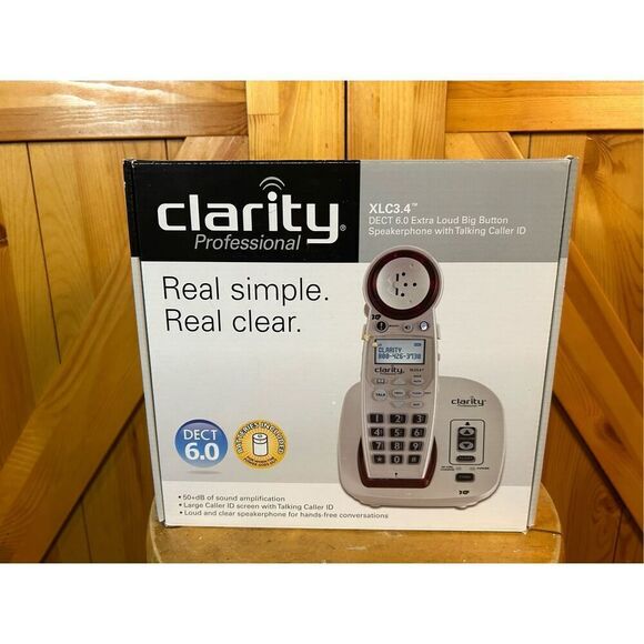 Clarity Professional XLC3.4+ Amplified 50dB Cordless Phone Wireless Expandable - Picture 1 of 8